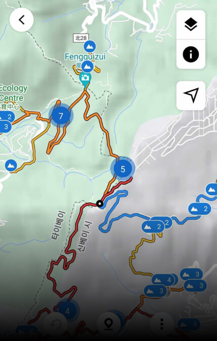 Garmin Connect App 경로 계획 경사